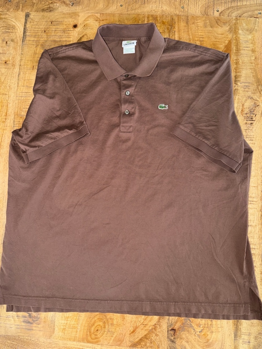 Lacoste Men's Chocolate Brown Pique Polo
